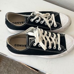 Black and white Platform Converses
